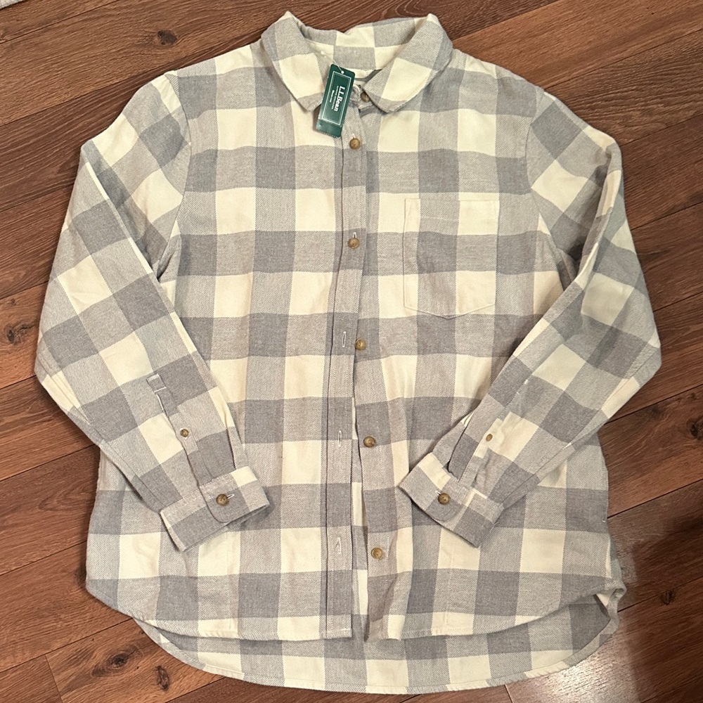 LL BEAN Flannel button down